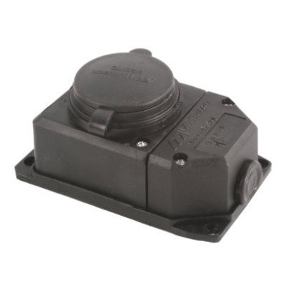 Розетка настенная с/з, 16А, каучук, (IP44), Mutlusan (010083 500296)., 62-55-23