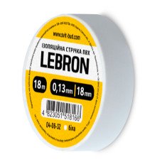 Ізострічка ПВХ Lebron 18 мм х  18м,  біла