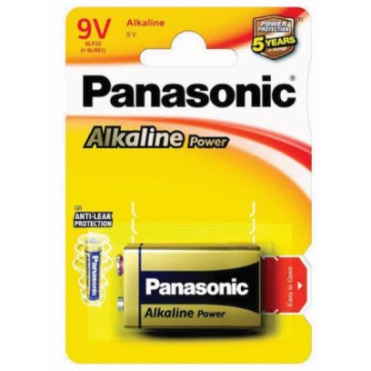 Батарейка 6LR61/1BL 9V Alkaline Power (Bronze), PANASONIC (6LR61REB/1BP), 75-10-76
