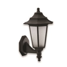 Світильник парковий FLORA, настін. з ніжкою, 40W, E27, IP44, ударост. PC/PP, чорний, (016 038 010117