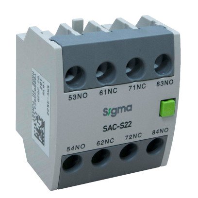 Доп. контактный блок фронт. монтаж SIGMA 2NO+2NC (SAC-4S22), 55-63-05