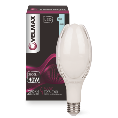 LED лампа VELMAX V-M96, 30W, Е27, 6500K, 2700Lm, 21-90-53