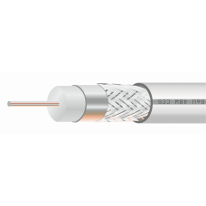 Кабель MARSO коаксіальний TV RG6U, CCS, 32W, 75 Ом, білий