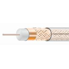 Кабель MARSO коаксіальний TV RG6U, CCS, 48W обмед., 75 Ом, прозорий