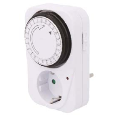 Реле времени посуточное механическое в розетку 16A, 3500W., 56-55-51