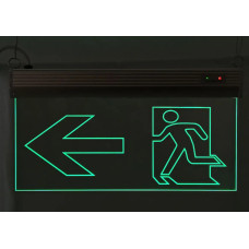 Світильник евакуаційний, S503 ACRYLIC LED 3W GRAVING "Вказівник двері ліворуч" TNSy