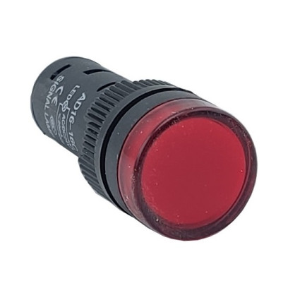 Лампа AD16DS d16mm 24В AC/DC красный TNSy, TNSy5500248