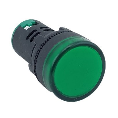 Лампа AD22DS d22mm 230В AC зелений TNSy, TNSy5500235