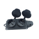 Розетка двомісна із захисними кришками RUBBER IP44 TNSy, TNSy5000076