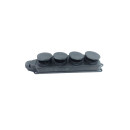 Розетка чотиримісна із захисними кришками RUBBER IP44 TNSy, TNSy5000078