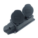 Розетка двомісна із захисними кришками RUBBER IP44 TNSy, TNSy5000076 Розетка двомісна із захисними кришками RUBBER IP44 TNSy, TNSy5000076