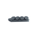 Розетка чотиримісна із захисними кришками RUBBER IP44 TNSy, TNSy5000078