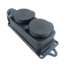 Розетка двухместная с защитными крышками RUBBER IP44 TNSy