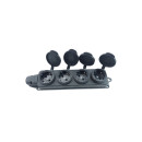 Розетка четырехместная с защитными крышками RUBBER IP44 TNSy, TNSy5000078