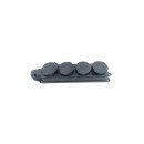 Розетка четырехместная с защитными крышками RUBBER IP44 TNSy, TNSy5000078