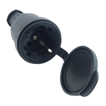 Розетка с защитной крышкой ж/к переносная RUBBER IP44 TNSy, TNSy5000074