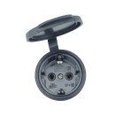 Розетка з захисною кришкою з/к переносна RUBBER IP44 TNSy, TNSy5000074 Розетка з захисною кришкою з/к переносна RUBBER IP44 TNSy, TNSy5000074