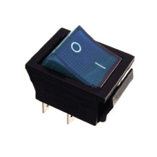 KCD2-201N BL/B 220V Перемикач 1 клав. синій з підсвічуванням TNSy