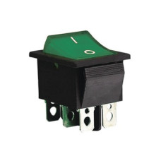 KCD2-202N G/B 220V Перемикач 1 клав. зелений з підсвічуванням TNSy