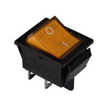 KCD2-201N Y/B 220V Перемикач 1 клав. жовтий з підсвічуванням TNSy
