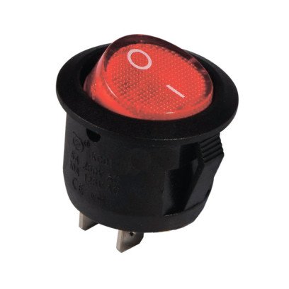 KCD1-5-101 R/B Перемикач 1 клав. круглий (червоний) TNSy, TNSy5500706