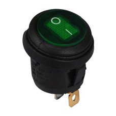 KCD1-5-101WN G/B 220V Перемикач 1 клав. круглий вологозахищений з підсвічуванням (зелений) TNSy