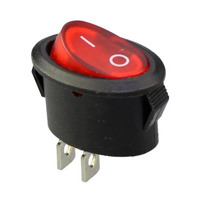 KCD1-9-101 R/B 220V Перемикач 1 клав. овальний червоний TNSy, TNSy5500757