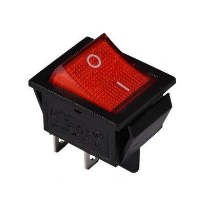 KCD2-201N R/B 220V Переключатель 1 клав. красный с подсветкой TNSy, TNSy5500770