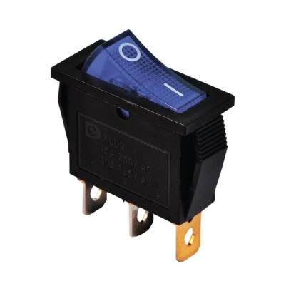 KCD3-101N BL/B 220V Перемикач 1 клав. синій з підсвічуванням TNSy, TNSy5500836