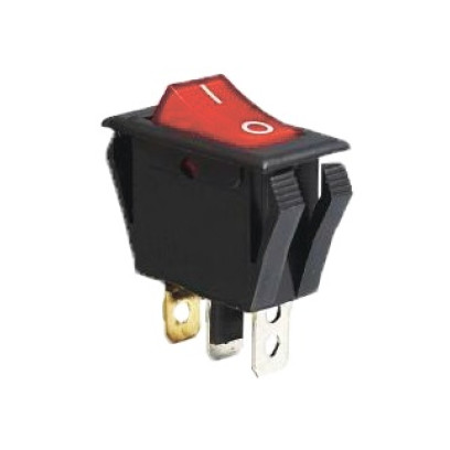 KCD3-2-101NV R/B 220V Перемикач 1 клав. червоний з підсвіткою TNSy, TNSy5500856