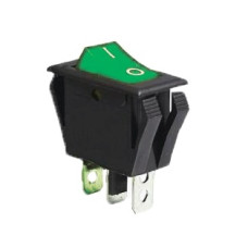 KCD3-2-101NV G/B 220V  Перемикач 1 клав, зелений з підсвічуванням TNSy