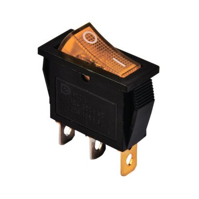 KCD3-101N Y/B 220V Переключатель 1 клав. желтый с подсветкой TNSy, TNSy5500839