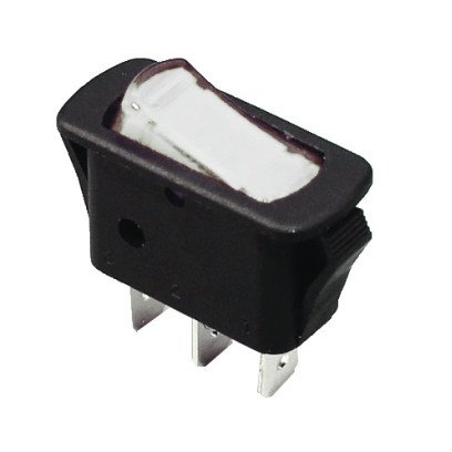 KCD3-101N-12 W/B 220V Перемикач 1 клав. білий з підсвічуванням TNSy, TNSy5500840