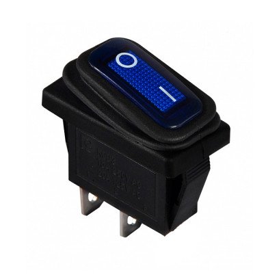 KCD3-101WN BL/B 220V Перемикач 1 клав, вологозахищений, синій з підсвічуванням TNSy, TNSy5500845