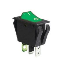 KCD3-2-101NV G/B 220V  Перемикач 1 клав, зелений з підсвічуванням TNSy