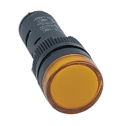 Лампа AD16DS d16mm 12В AC/DC жовтий TNSy, TNSy5502220