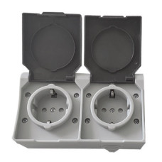 Розетка накладна 2-а з/к IP54 TNSy SURFACE
