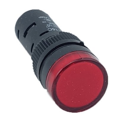 Лампа AD16DS d16mm 12В AC/DC червоний TNSy, TNSy5502223
