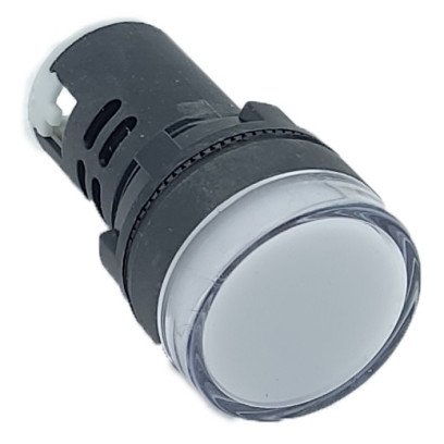 Лампа AD22DS d22mm 12В AC/DC біла TNSy, TNSy5502199
