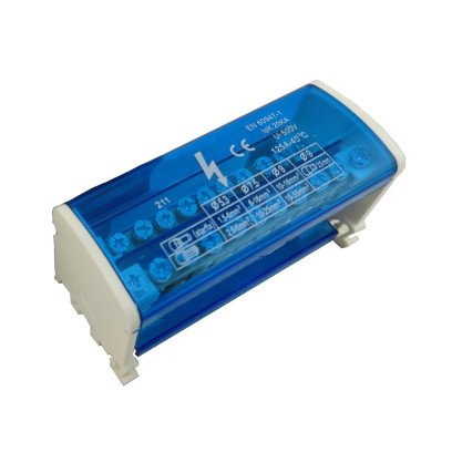 Шина «N» на DIN-рейку в корпусі ШНК2x11 синій TNSy, TNSy5501132