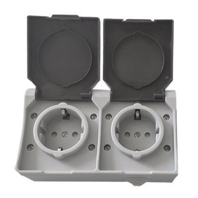 Розетка накладна 2-а з/к IP54 TNSy SURFACE, TNSy5000170
