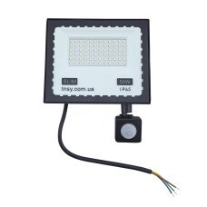 Прожектор LED 50W ULTRA Slim 220V 4500Lm 6500K IP65 з датчиком руху TNSy
