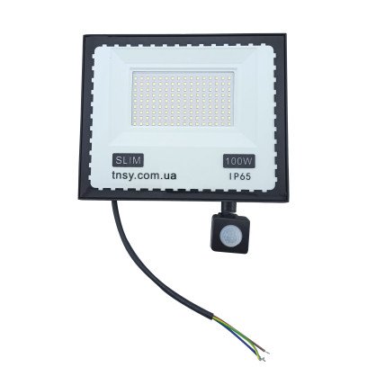 Прожектор LED 100W ULTRA Slim 220V 9000Lm 6500K IP65 з датчиком руху TNSy, TNSy5000517