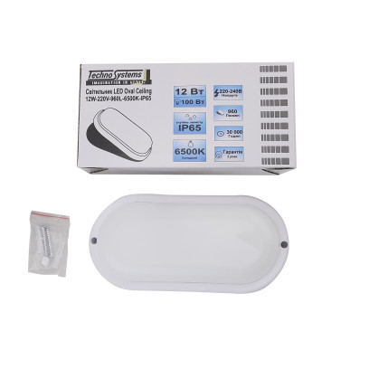 Светильник LED Oval Ceiling 12W-220V-960L-6500K-IP65 TNSy, TNSy5000506