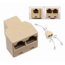 Проходной адаптер кат.5e UTP, тип RJ45 + 2 RJ45 TNSy