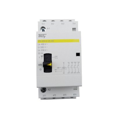Контактор модульний РК-КМ-2-25-40 25А 230AC 4NO 4р 2мод. з ручним керуванням TNSy, TNSy5504656