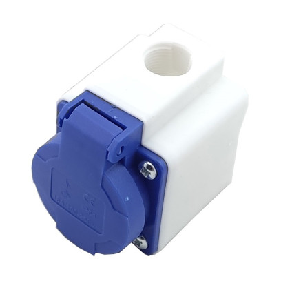 Розетка зовнішня з зах. кришкою РП10-3 (112) 2Р+PЕ 16А 220В IP44 TNSy, TNSy5503769