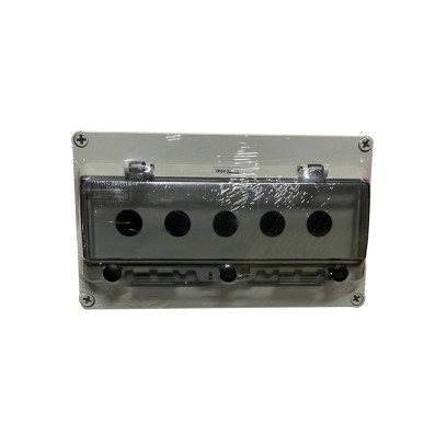 Корпус КП105 PRO IP65 для кнопок, 5 місця з прозорою кришкою TNSy, TNSy5505371