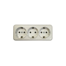 Розетка зовн. устан. 3-а з/к біла IP20 TNSy Lemur TNSy, TNSy5000986