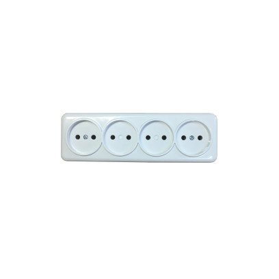 Розетка зовн. устан. 4-а б/з біла IP20 TNSy Lemur TNSy, TNSy5000987
